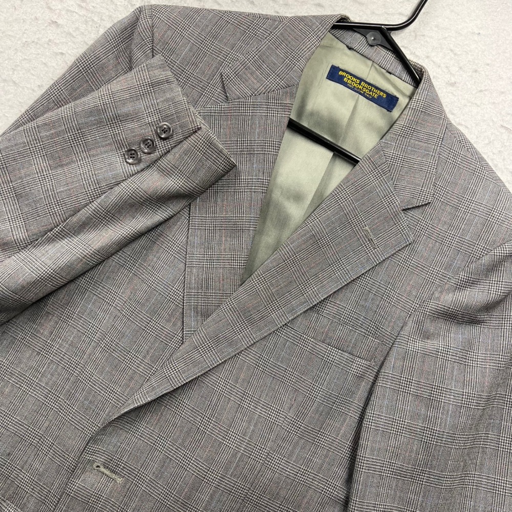 Brooks Brothers Brooksgate Gray Glen Plaid Two Button Blazer Sport Coat 42R